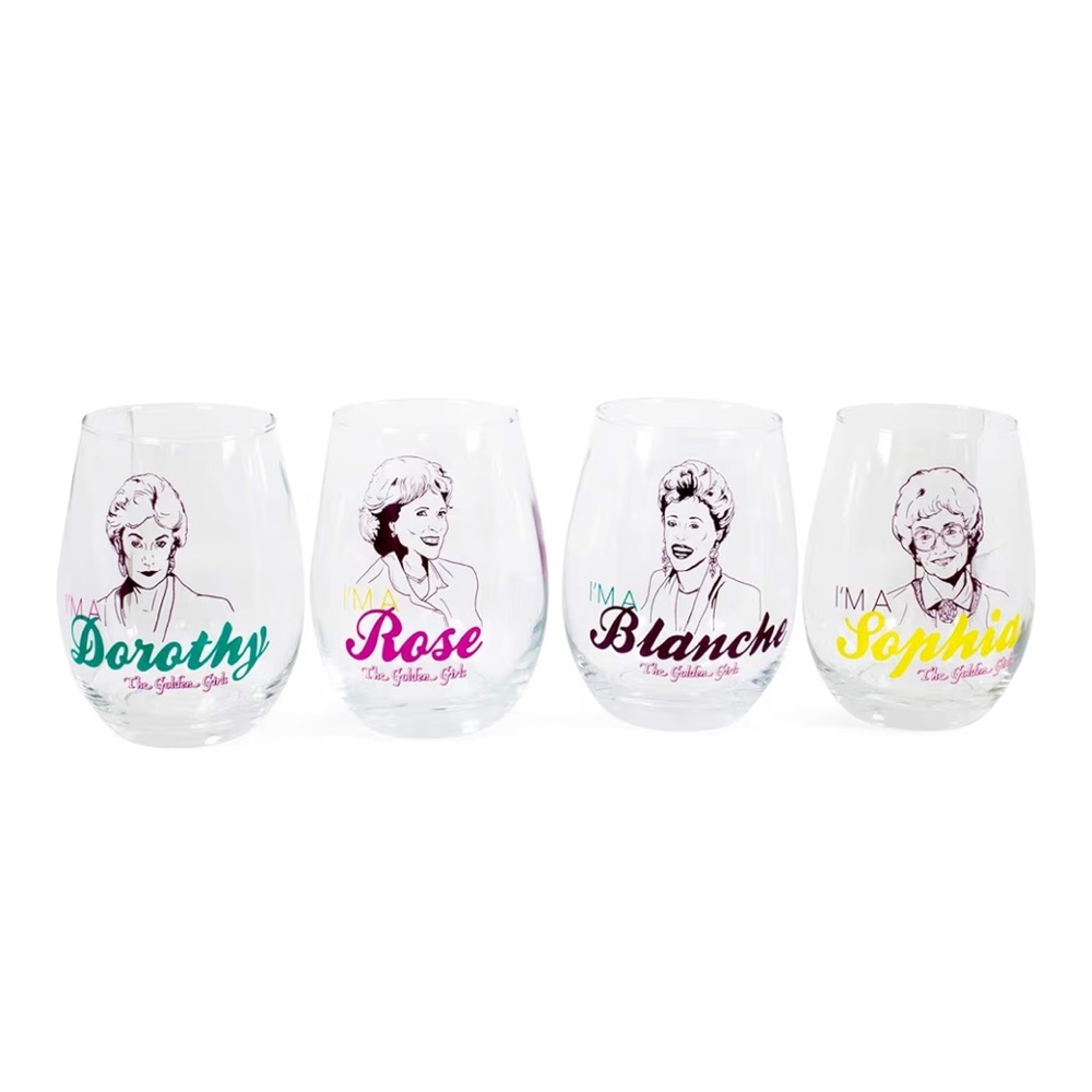 The Golden Girls Stemless Wine Glass Collectible Set